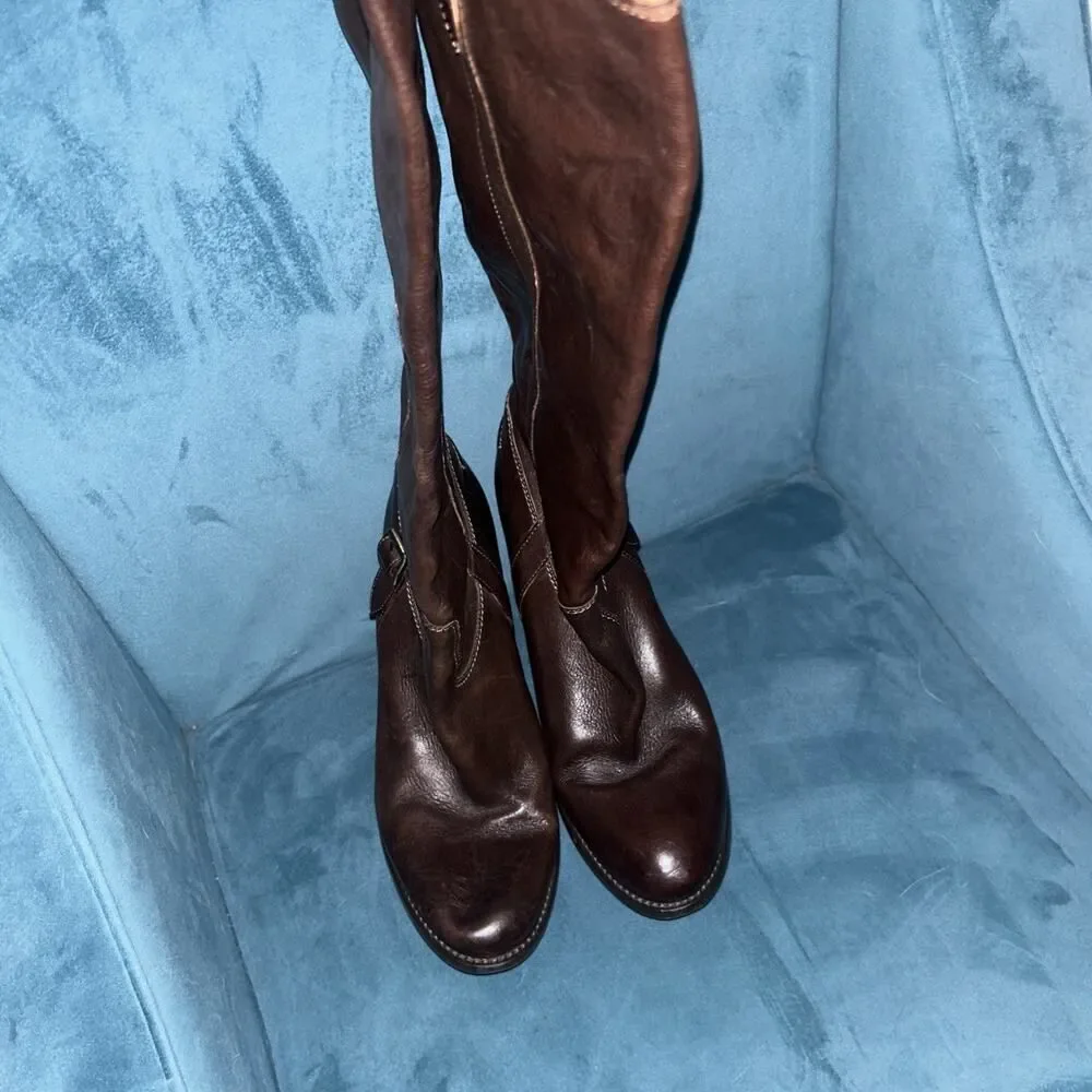 J. Crew Davos Gomma Women's Knee High Italian Leather Boots Size 8.5 box1